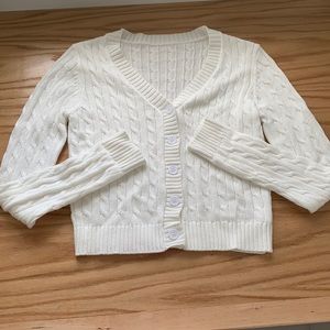 White button front cardigan